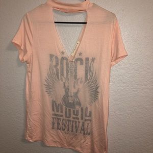 Deep V neck t shirt
